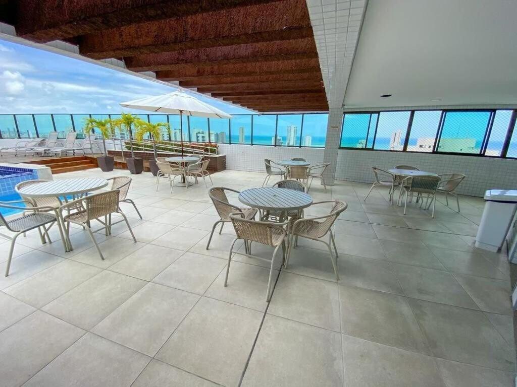Sm 504 - Excelente Flat Funcional Padrao Beach Class Recife Bagian luar foto